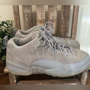 Nike Air Jordan 12 Retro Low Bg Wolf Grey Navy Blue No:308305-002 Sz 7Y Shoes